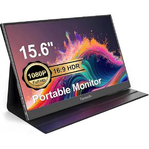 Portable Monitor for Laptop 15.6inch, Laptop Monitor Extender 1080P FHD USB C Plug&Play, HDMI HDR IPS Gaming Monitor, External Monitor for Laptop PC Mac Phone PS4 Xbox Switch