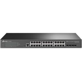 TP-Link TL-SG3428 | 24 Port Gigabit Switch, 4 SFP Slots | Omada SDN Integrated | L2+ Smart Managed | IPv6 | Static Routing | L2/L3/L4 QoS, IGMP & LAG | Limited Lifetime Protection (Renewed)