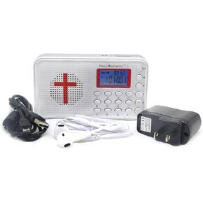 Daily Meditation 1 NRSV Dramatized Audio Bible Player - New Revised Standard Version Electronic Bible (with Rechargeable Battery, Charger, Ear Buds and Built-in Speaker)
