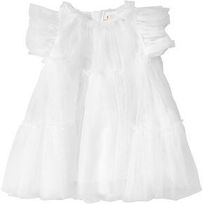 فستان MODNTOGA Tutu للفتيات الصغيرات بأكمام مكشكشة من التول فستان العطلات والحفلات الراقصة فستان للفتيات الصغيرات لأعياد الميلاد in Kuwait