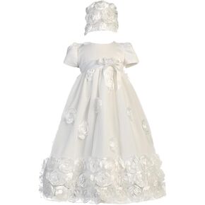 Baby Girl Baptism Dress - Christening Dresses for Baby Girl - Floral Baptismal Gown - Vestido de Bautizo para Niña Bebe