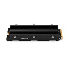 Nextorage 1TB(1000GB) Internal SSD compatible with PS5 console and PC M.2 2280 Gen4 NVMe with Heatsink NEM-PAB1TB DRAM less Max Transfer Rate Read: 7400MB/s, Write: 6100MB/s, Solid State Drive