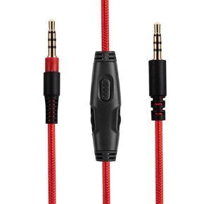 UNCLE LIGHT Cloud Alpha Replacement Cable, Compatible with HyperX Cloud Alpha Gaming Headsets, 3.5mm Headsets Aux Cord, Inline Mute, Volume Control, 5 Ft (1.5 Meters)