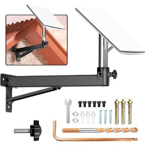 Starlink Long Wall Mount, Starlink Pole Mount for Starlink Internet Kit Satellite, Starlink Roof Mount, Sturdy Wall Starlink Mounting Kit with Starlink Mount Adapter, Compatible with Gen2 Starlink