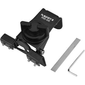 Yoidesu RB-66 Car Radio Antenna Bracket, Adjustable Mobile Antenna Holder, Stainless Steel Car Clip Aerial Mount Trunk Lid Hatchback Black