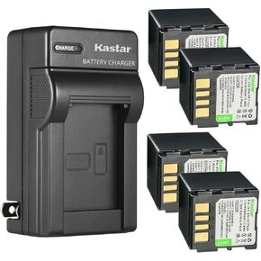 Kastar 1-Pack Battery and AC Wall Charger Replacement for JVC GR-D290EY GR-D290EZ GR-D290KR GR-D290U GR-D290UA GR-D290UB GR-D290US GR-D293 GR-D293AG GR-D295 GR-D295US GR-D320 GR-D320AA GR-D320AC in Kuwait
