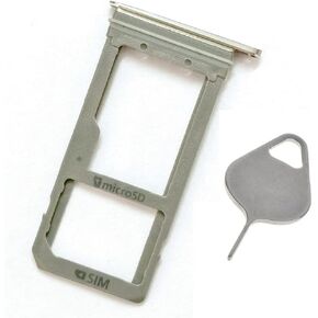 Single Sim Card Tray Holder for Samsung Galaxy S7 Edge G935 Slot Socket (Silver)