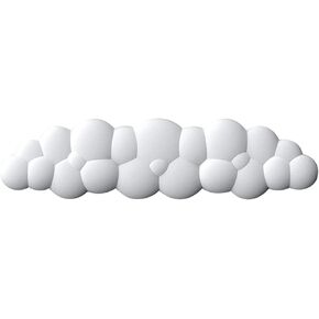 S11 White Cloud Keyboard Wrist Rest with PU Leather Memory Foam，Cute Keyboard Wrist Pad for PC Gaming/Hand Cushion/Computer/Office