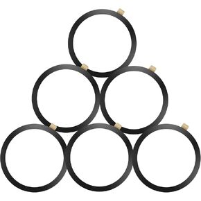 Universal Metal Ring Sticker(No Magnet) Compatible with Magsafe/Magnetic Charger for iPhone/Samsung/Android All Cellphones, Magnetic Mount/Phone Holder Conversion Accessories, 6PCS, Black