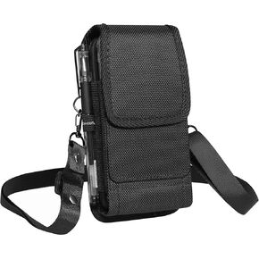 Dual Phone Holster Case for 2 Phones, DIHOOTLㅤ 2 Cell Phone Pouch with Belt Clip for iPhone 15 Pro Max/14 Pro Max/13 Pro Max/12 Pro Max/11 Pro Max/15 Plus/14 Plus/8 Plus Galaxy S23 S22+ S21 S11+ S10+