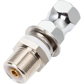 Heavy Duty SO-239 Stud Mount for CB Radio Antenna Standard 3/8 x 24 Threaded Antenna Stud Mount Adapter CB SO239 Stud Mount for Any 1/2" Hole(2 Pack