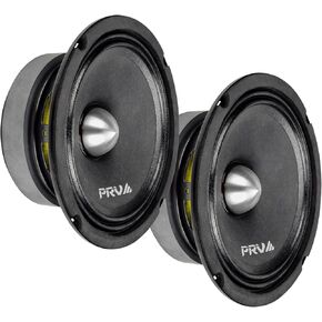 PRV AUDIO 6.5 Inch Midrange Bullet Speaker Pair 6MR400-4 Bullet, 4 Ohm High Performance Car Audio Loudspeaker, 400 Watts Program Power, 1.5 in Voice Coil 200 Watts RMS, High Output Sound (2 Speakers)