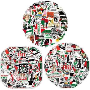 ملصق فلسطين مجاني 160 قطعة ملصق فلسطين من الفينيل مقاوم للماء ملصقات علم فلسطين لزجاجات المياه وألواح التزلج وأجهزة الكمبيوتر المحمول in Kuwait