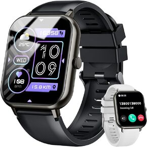 Smartwatch for Men Women Fitness Tracker: 1.83" Smart Watch with Bluetooth Call Heart Rate Sleep Blood Oxygen Blood Pressure Monitor 100+ Sport Modes IP67 Waterproof Activity Tracker for Android iOS
