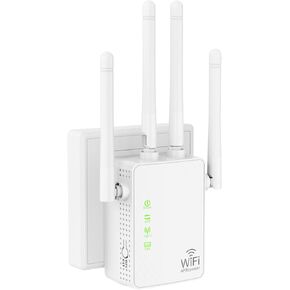 WiFi Extender Signal Booster Up to 5000sq.ft and 45 Devices, WiFi Range Extender, Wireless Internet Repeater, Long Range Amplifier with Ethernet Port, Access Point, 1-Key Setup, Alexa Compatible
