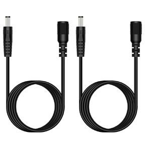 Fancasee 2 Pack 6 ft 5.5mm x 2.5mm DC Power Extension Cable Male to Female Plug Adapter Extension Cord for IP Camera CCTV Surveillance Security Camera LED Strip DVR Router