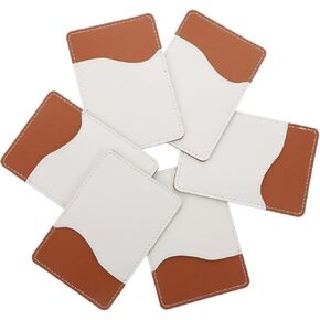 6 Sets Dye Sublimation Card Holder Blank Phone Wallet Pu Phone Wallet Cell Phone Sleeves DIY Blank Cover Heat Transfer Cases DIY Phone Holder Sleeve for Phone Mobile Phone Wallet