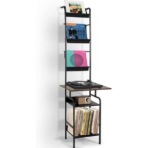 Record Player Stand with Vinyl Storage,Turntable Stand with Record Holder Record Cabinet Display Shelf Vinyl Player Stand Holds Up to 200 Albums for Living Room in Saudi Arabia