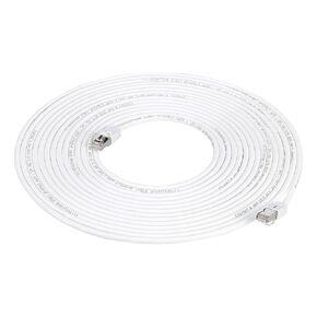 Amazon Basics RJ45 Cat 7 High-Speed Gigabit Ethernet Patch Internet Cable, 10Gbps, 600MHz - White, 50-Foot, 20 Pack 1 Carton, 20 Count Total