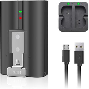 1-Pack 6040mAh Replacement Battery with 1 Charger Station for Ring-Doorbell Camera 2/3/4, Spotlight Camera and Stick Up Cam, Rechargeable Upgraded Lithium Li-ion Batteries 3.65V Camera Indoor