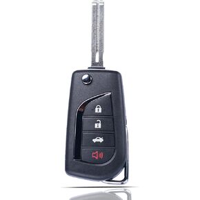 Key Fob Fits for 2018 2019 2020 2021 Toyota Camry Corolla Keyless Entry Remote Control Flip Key Replacement FCC ID: HYQ12BFB P/N:89070-06790 4 Button H Chip