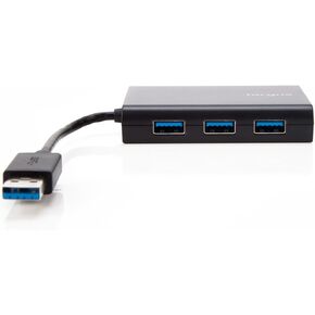 Targus ACH122USZ 3-port USB/Ethernet Combo Hub - USB - External - 3 USB Port(s) - 1 Network (RJ-45) Port(s) - 3 USB 3.0 Port(s)