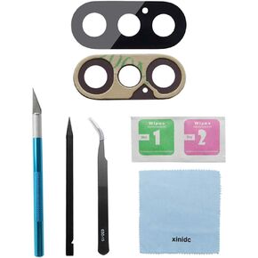Original OEM Back Rear Camera Glass Lens Replacement for iPhone X with Adhesive Preinstalled Includes Repair Tools Set