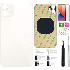 Back Glass Replacement for iPhone 11 Back Cover Glass (6.1 Inch) with Pre-Installed Tape and Repair Tools (Black)