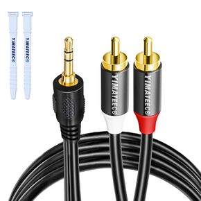 RCA Audio Cable, 3.5mm/USB Type C/Lightning to 2 RCA Audio Cable Stereo Aux Cord for TV, Mobile Phone, MP3, Speaker, Hi-Fi Amplifier, Compatible with iPhone Lightning(3In1 Audio Cable)