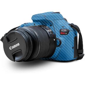 غلاف متوافق مع كاميرا Canon EOS Rebel T7 - ​​أزرق خالص - غطاء لاصق واقٍ من الفينيل الفاخر 3M - سهل الاستخدام | صُنع في الولايات المتحدة الأمريكية بواسطة MightySkins