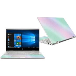 MightySkins Glossy Glitter Skin for HP Envy x360 Convertible 15" (2018) - Cotton Candy | Protective, Durable High-Gloss Glitter Finish | Easy to Apply, Remove, and Change Styles | Made in The USA