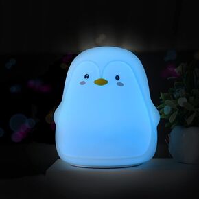 TriPro Penguin Silicone Nursery Night Light Room Decor Lamp Toys,Bedroom Decorations Gifts for Baby,Boys,Girls,Toddlers,Kids,Teens