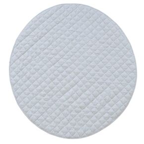 Poppyseed Play Baby Play Mat, Extra-Thick & Extra-Large Round Floor Pad, Designed for Tummy Time, Crawling, & Baby Activity Gyms, Foldable & Portable (Taupe, 47" Round)