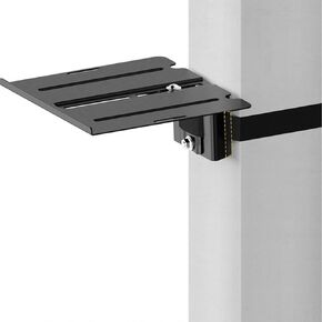 ZeboZap ZZSLSB1001 DIY Detachable Gazebo Floating Shelf for Soundbar, Consoles | No Drilling Required | Metal Gazebo & Wooden Gazebo | WeatherProof | 7 lbs Capacity | Fits 3-in to 16-in Pole