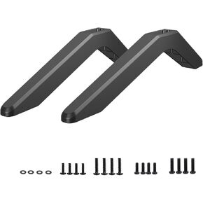 Universal TV Stand Base Replacement, TV Stand Legs, Small Black TV Riser, Portable TV Stand Mount for Bedroom Living Room Corner, Compatible with Samsung Vizio LG Sony, Holes Distance 1.18 inch