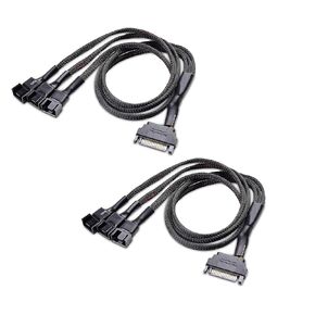 Cable Matters 2-Pack 3 Computer Case Fan Splitter Cable with SATA Power - 16 Inches