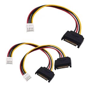 3 Pack Floppy Drive to Sata Adapter 15 PIN SATA Male to 4 PIN FDD Female Power Supply Cable Converter 15pin to 4pin Connector for Mini PC DIY Hard Disk Bay Computer Dock Sound Card Miner Mining