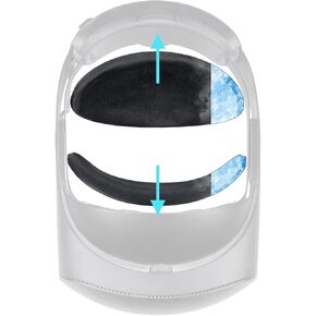 SOULWIT Front+Rear Cooling Gel Cushion Pad Kit for Meta Quest Pro VR Gaming Accessories, Added Thickness, Upgraded Forehead and Posterior Brain Comfort