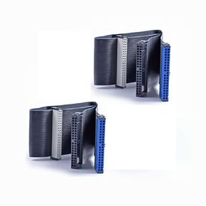 2 قطعة 40 دبوس 39 فتحة منفذ متوازي 80 سلك UDMA 66/100 IDE 2 كابل محرك، متوافق مع DVD، CD، PC 43 سم/16.9 بوصة in Kuwait