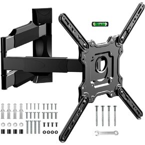 28.3" Long Arm TV Wall Mount for Most 26-55 Inch TV, Full Motion Corner Wall Mount TV Bracket with Extension Arm Articulating, Swivel and Tilt, Max VESA 400x400mm and Up to 80 lbs