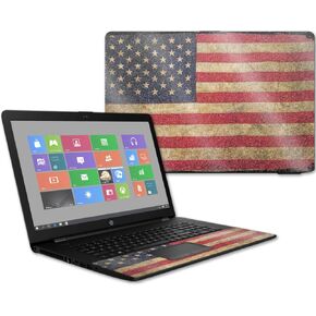 MightySkins Glossy Glitter Skin for HP 17t Laptop 17.3" (2017) - Vintage Flag | Protective, Durable High-Gloss Glitter Finish | Easy to Apply, Remove, and Change Styles | Made in The USA