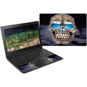 MightySkins Skin Compatible with Lenovo 500E Chromebook 11.6" (2018) - Psycho Skull | Protective, Durable, and Unique Vinyl Wrap Cover | Easy to Apply, Remove, and Change Styles | Made in The USA