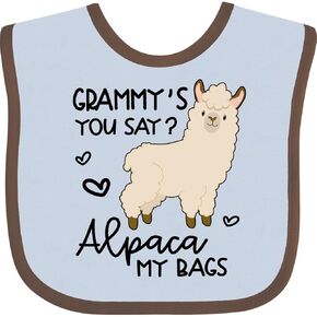 inktastic Grammy's You Say Alpaca My Bags Baby Bib