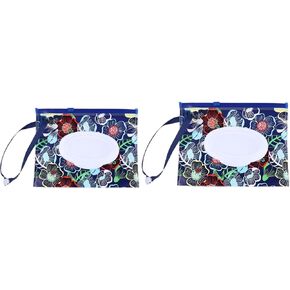 2Pcs Multicolour Wet Wipe Dispenser, Portable Refillable Wipe Holder, Reusable Lightweight Wipes Container Case Travel Wet Wipe Pouch Wipes and Holders