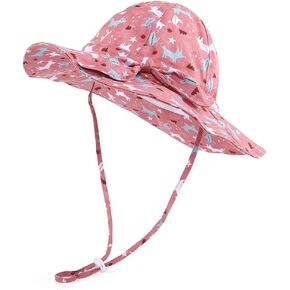 Baby Sun Hat Toddler UPF 50+ Sun Protection Wide Brim Baby Girl Hats Summer Beach hat for Baby Boy Adjustable Kid bucket Cap
