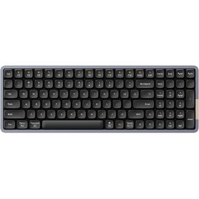 LOFREE Flow Low Profile Mechanical Keyboard, 100 Keys Rechargeable Wireless Keyboards with Bluetooth and Wired Connection for Windows, Mac OS/Black Phantom Tactile Switches