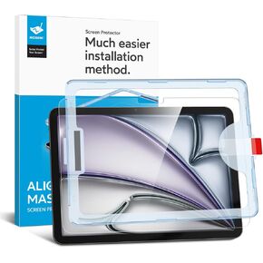 MOBDIK Tempered Glass Screen Protector Compatible with iPad Air 11 inch 2024 [Ultra Clear] [Anti-Scratch] [Case Friendly] [EZ Kit] - 1 Pack