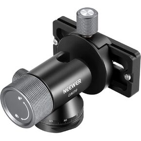 NEEWER Monopod Gimbal Head Tripod Mount for Long Telephoto Lenses, 360° Pan 90° Tilt Metal Low Profile Monopod Head, Quick Release/Lock Arca Type QR Clamp & Base, 3/8" Thread, Max Load 8.8lb/4kg, GM39