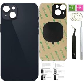 14 Plus Back Glass Replacement for iPhone 14 Plus Back Cover Glass (Midnight, 6.7 Inch) with Pre-Installed Tape +Installation instruction + Repair Tools+ Screen Protector ((PRODUCT) Red)