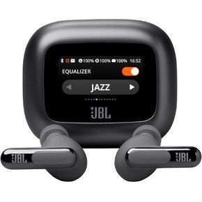 JBL Live Beam 3 - True wireless noise-cancelling closed-stick earbuds, 48Hrs total playback, Wireless Charging, 6 Mics for perfect calls, Multi-point connection, IP55 waterproof and dustproof (Black)